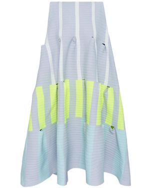 CFCL Robe Courte À Rayures - White