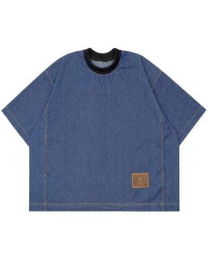 Mastermind Japan Zipped-Hem T-Shirt - Blue