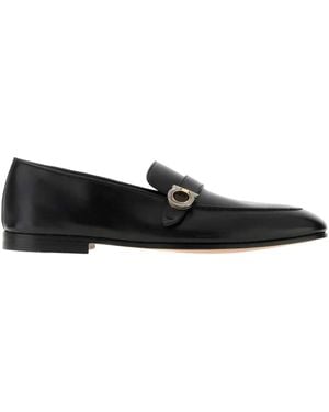 Ferragamo Gancini-Detail Loafers - Black