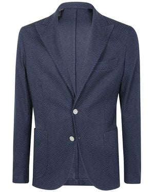Barba Napoli Single-Breasted Blazer - Blue