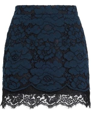 Patou Lace Mini Skirt - Blue