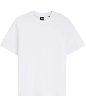 BOSS Camiseta Con Logo Y Manga Corta - Blanco
