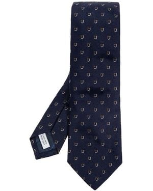 Ferragamo Salvatore Ties Silk - Blue