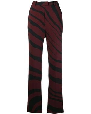 Roberto Cavalli Zebra Print Trousers - Red