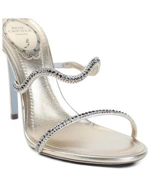 Rene Caovilla Cleo Crystal-Embellished Sandals - White