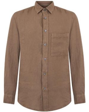 Canali Patch-Pocket Shirt - Brown