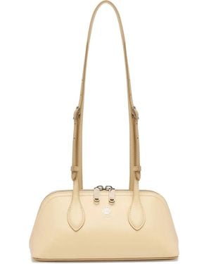 Bally Mini Praline Leather Shoulder Bag - Natural