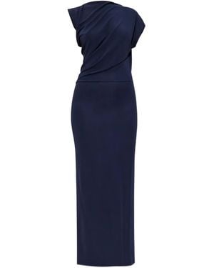 Cult Gaia Jona Draped Short-Sleeve Maxi Dress - Blue