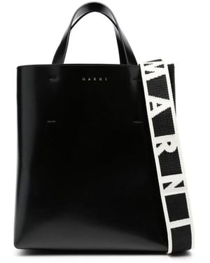 Marni Museo レザーハンドバッグ S - ブラック