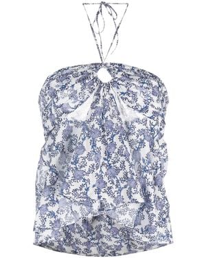 Isabel Marant Gabao Floral-Print Cotton Blouse - Blue