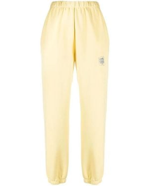Opening Ceremony Warped Logo-Print Track Pants - Yellow