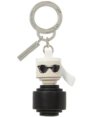 KARL LAGERFELD Ikonik Figurine Keyring - White