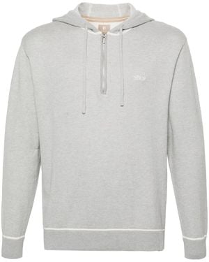 BOGGI Gestrickter Hoodie Mit Logo-Stickerei - Grau