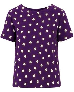 Laura Urbinati T-Shirt A Fiori - Viola