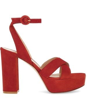 Gianvito Rossi Sabrina Crossover-Strap Sandals - Red