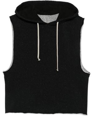 Rick Owens Sudadera Sin Mangas Con Capucha Con Cordones - Negro