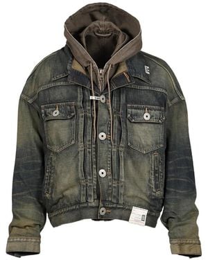 Maison Mihara Yasuhiro Shifted Layer Denim Jacket - Black