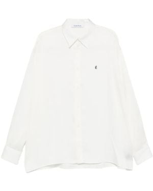 Etudes Studio Logo-Embroidered Oversized Shirt - White