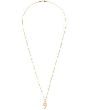 Ami Paris Hammered Number Pendant Necklace - White