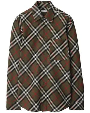 Burberry Iconic Check Cotton Shirt - Grey