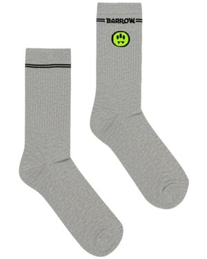 Barrow Ribbed Logo Socks - White
