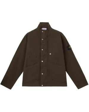 Stone Island Button-Fastening Jacket - Brown