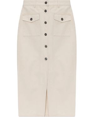 Self-Portrait Skirt - Natural