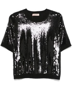 Twinset Sequinned Top - Black