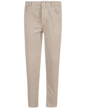 Brunello Cucinelli Corduroy-Textured Trousers - Natural