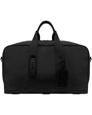 Moschino Logo-Plaque Holdall - Black