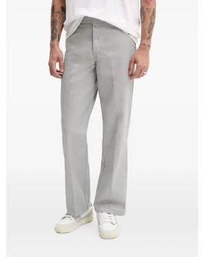 Dickies Logo-Patch Straight-Leg Pants - Gray
