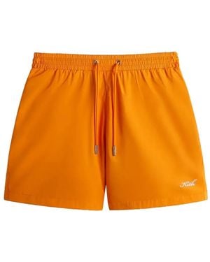 Kith Drawstring Running Shorts - Orange