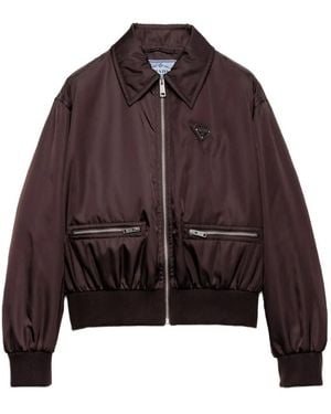 Prada Jacke aus Re-Nylon - Braun
