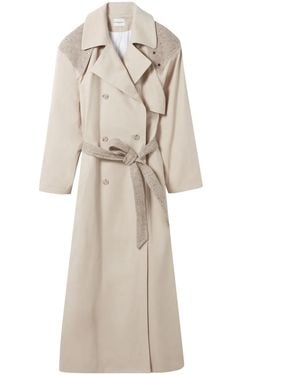 Claudie Pierlot Panelled Trench Coat - Natural