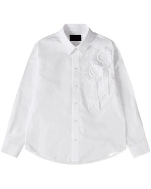 Simone Rocha Ruffle Rosette Shirt - White