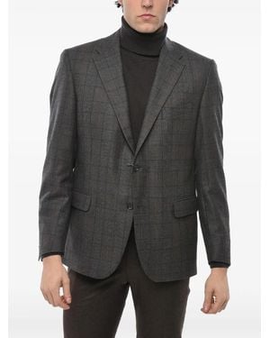 Corneliani Nino Danieli Checked-Pattern Blazer - Gray