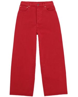 Fortela Wide-Leg Trousers - Red