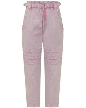 Isabel Marant Mellya Cotton Pants - Purple