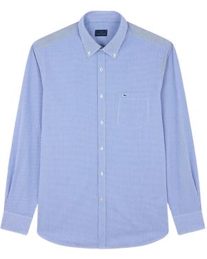 Paul & Shark Striped Cotton Poplin Shirt - Blue
