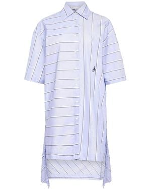 JW Anderson High-Low Hem Shirt Dress - Blue