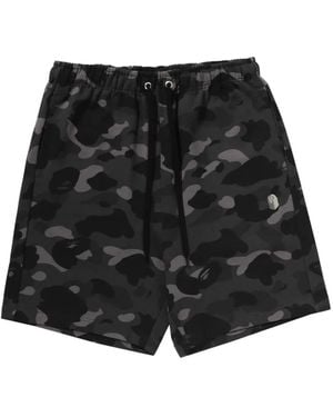 A Bathing Ape Camouflage-Print Shorts - Black