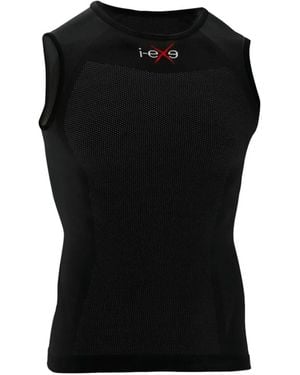 I-Exe Logo-Print Sleeveless Top - Black