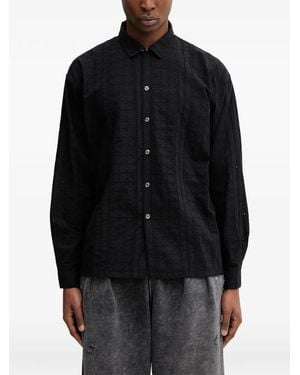 Beams Plus Broderie-Anglaise Long-Sleeve Shirt - Black