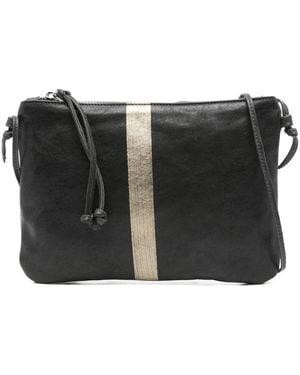 SOMMET Sac À Bandoulière En Cuir À Rayures - Noir