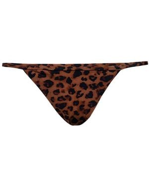 Christopher Esber Bikinihöschen Mit Leoparden-Print - Braun