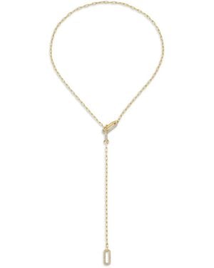 SHAY Collar En Oro Amarillo De 18 Ct Con Diamantes - Blanco