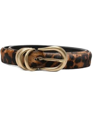 Alberto Luti Gürtel Mit Leopardenprint - Weiß