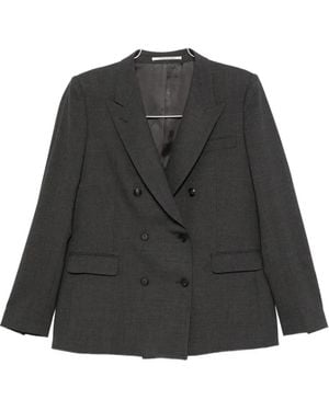 Tagliatore Double-Breasted Peak-Lapels Suit - Black
