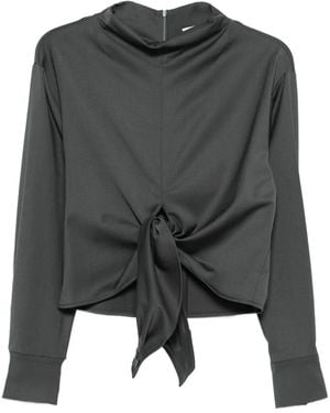 Tela T-Shirt mit Stehkragen - Grau