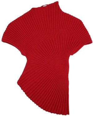 Cult Gaia Annemie Ribbed Top - Red